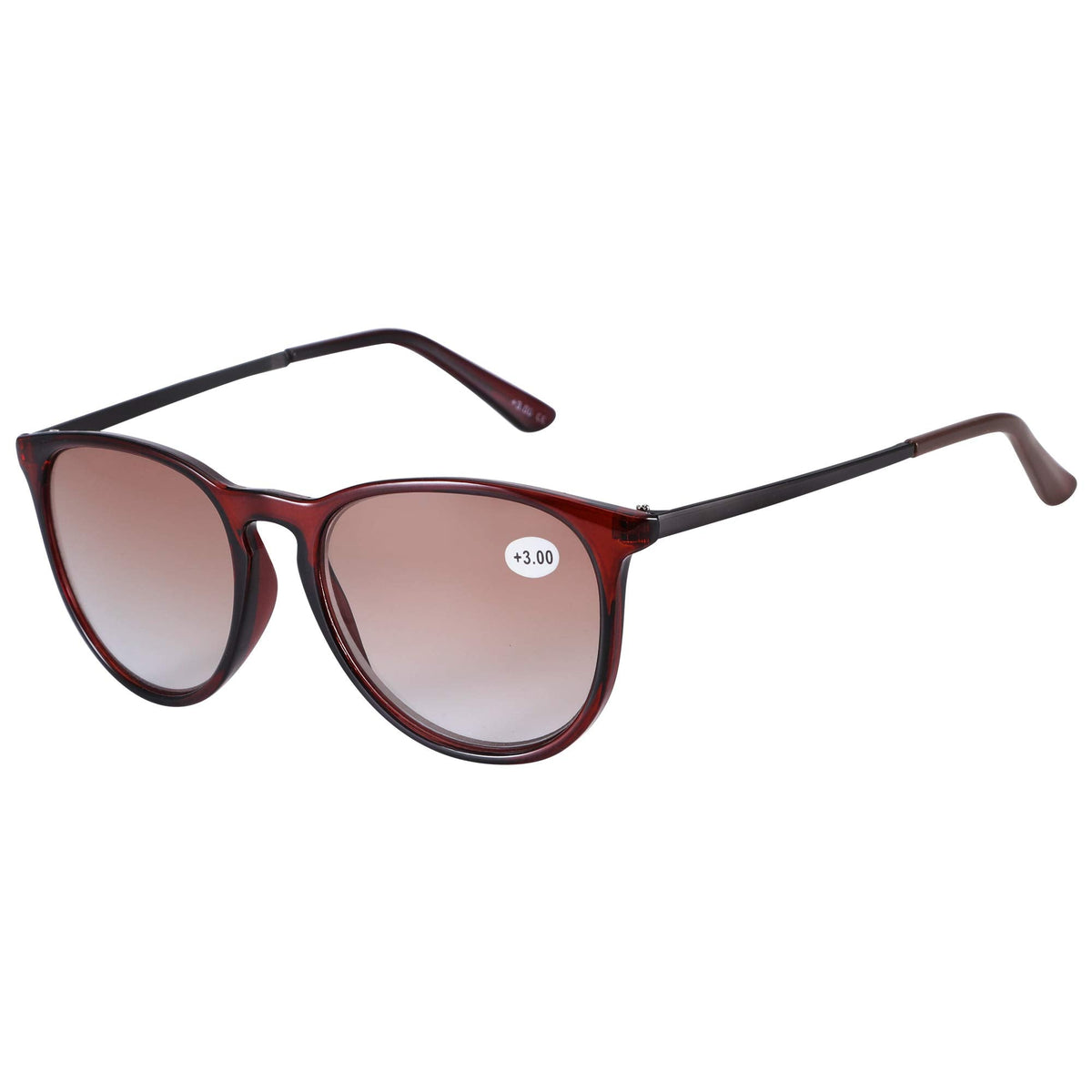 Reading Sunglasses Glasses +1.0 +1.5 +2.0 +2.5 +3.0 +3.5 +4.0 Men's Women's Sun Readers Retro Vintage Style by ASVP Shop Brown 1.0 x - BeesActive Australia