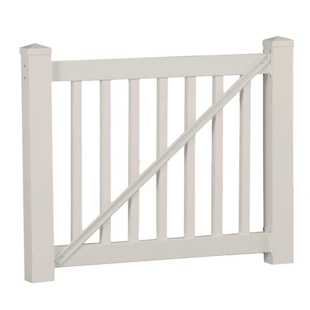 Weatherables Walton 3 ft. H x 5 ft. W Tan Vinyl Railing Gate Kit